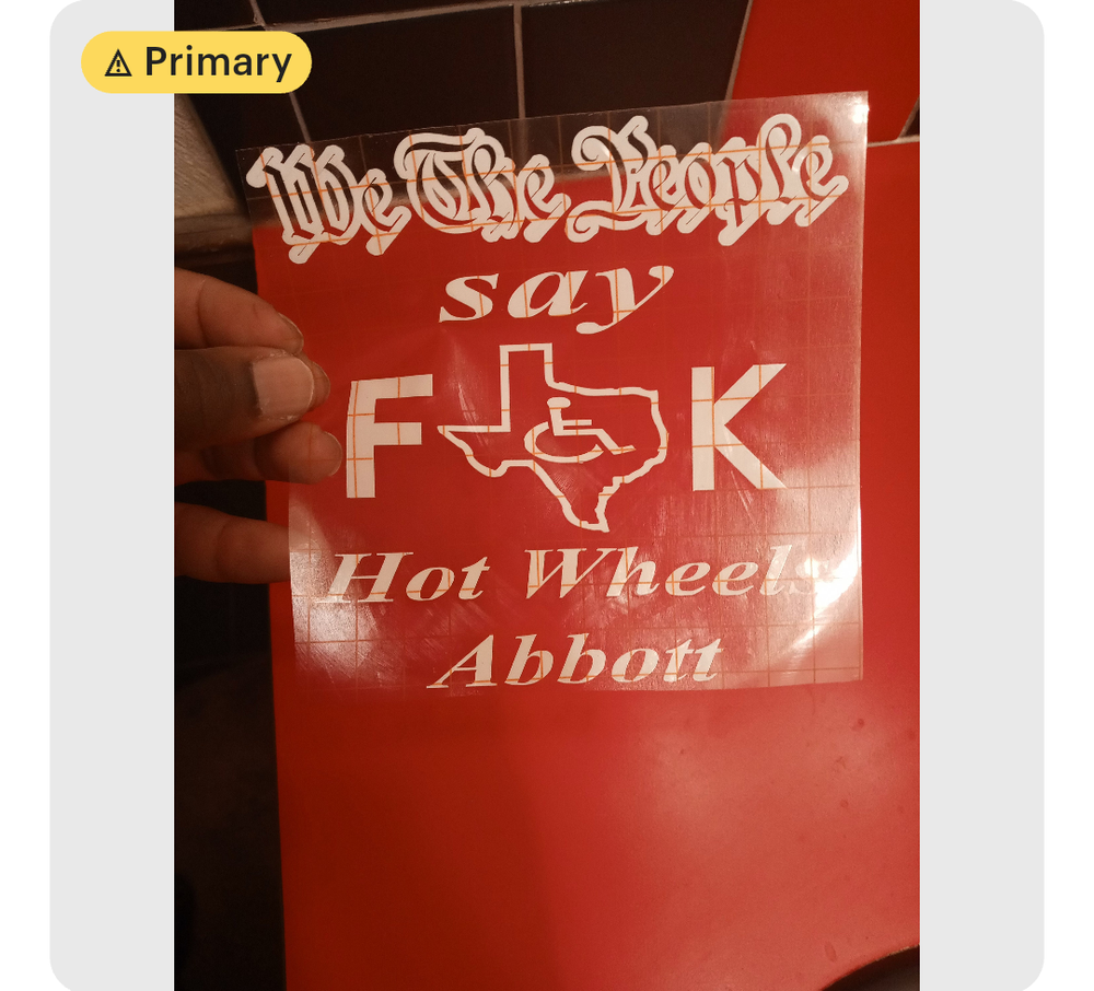 We the people say fk hot wheels Abbot decal