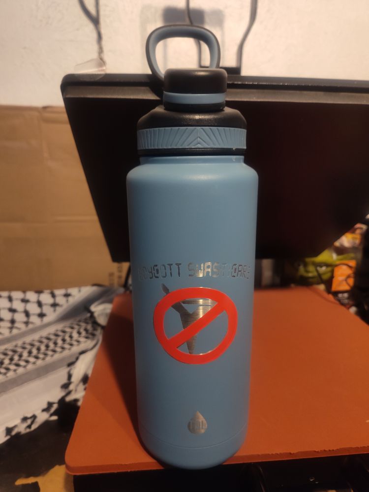 Boycott swatsticars 40oz insulated water bottle 