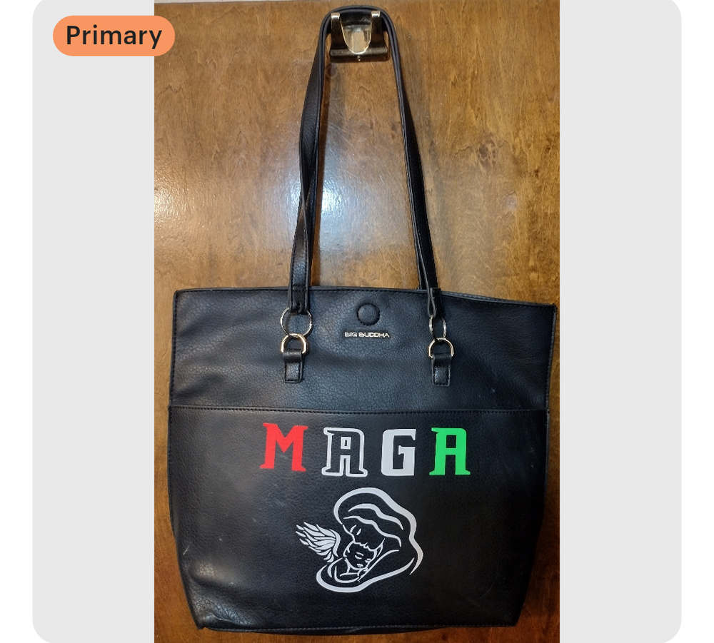 Mothers Against Genocidal Actions purse 