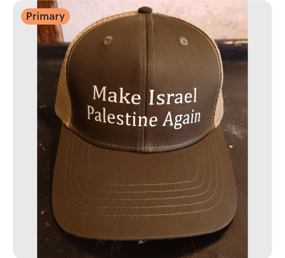 Make Israel Palestine Again dark brown snapback trucker hat 