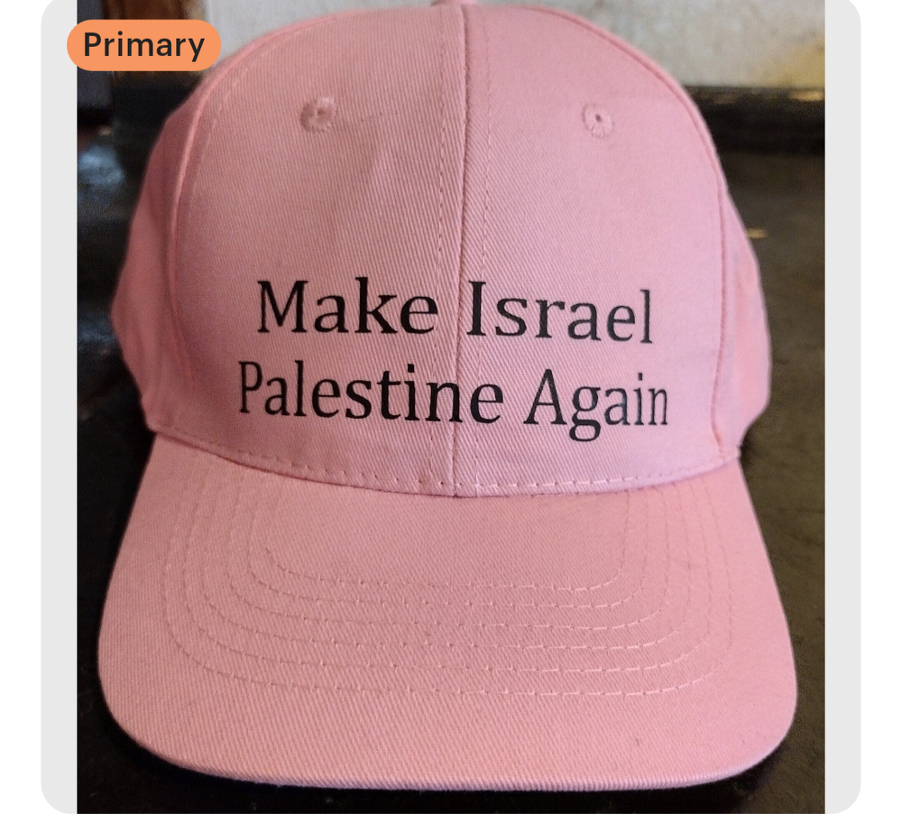 Make Israel Palestine Again pink hat