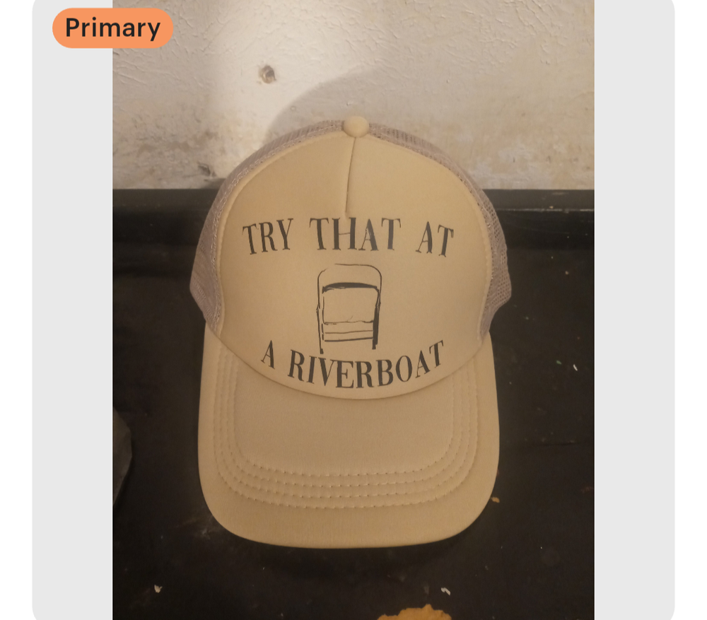 Try that at a riverboat hat (tan)