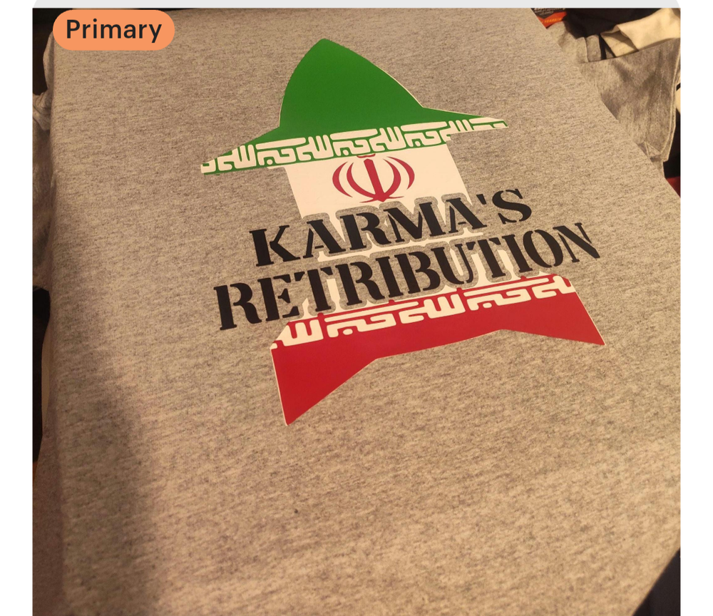 Iran karma's retribution shirt