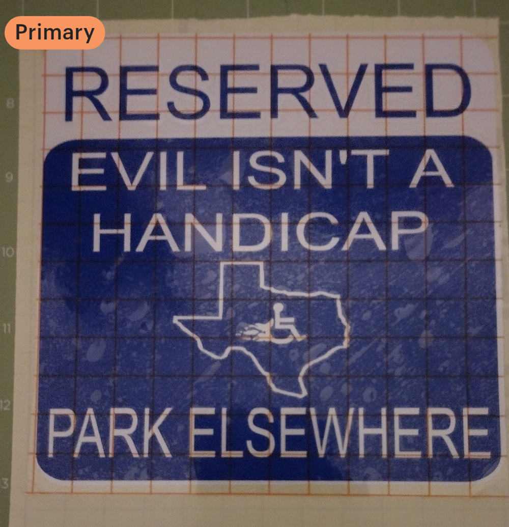 Reserved evil isn't a handicap park elsewhere 