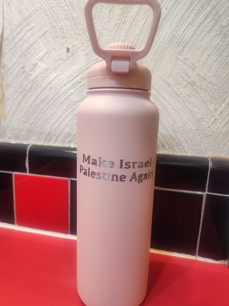 40oz Make Israel Palestine Again insulated water bottle 