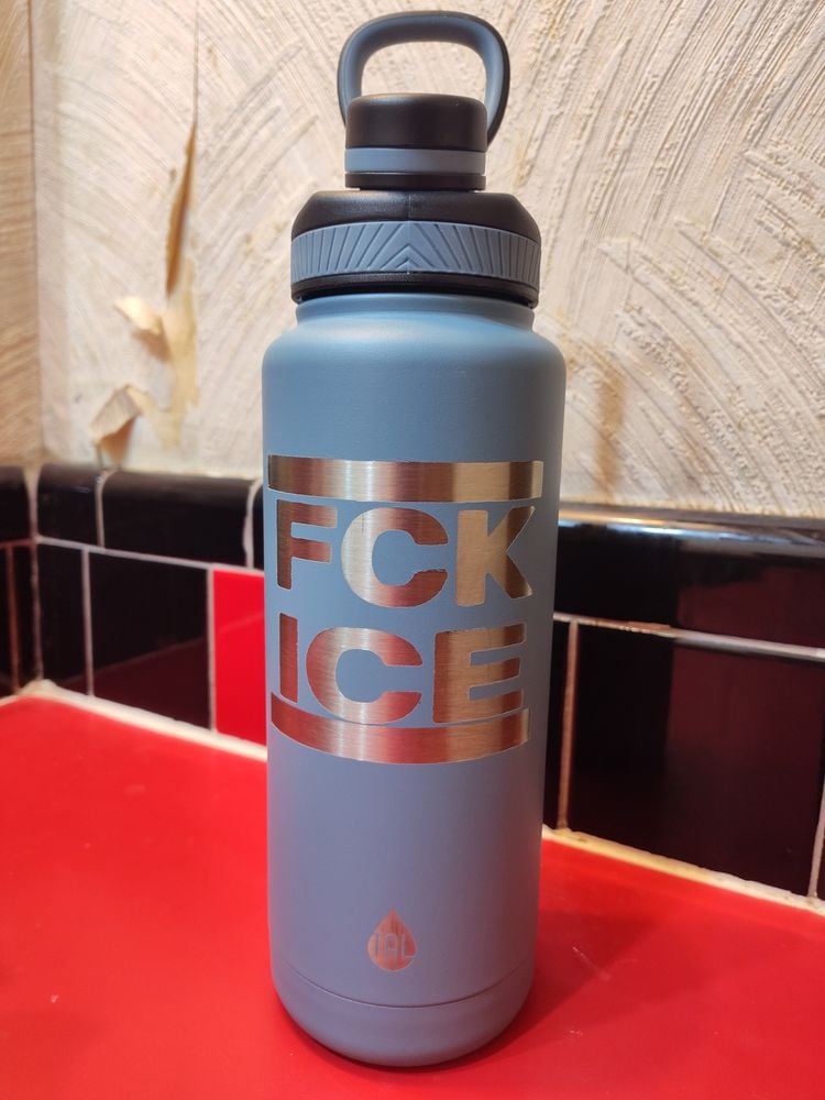 40oz FCK ICE insulated water bottle 