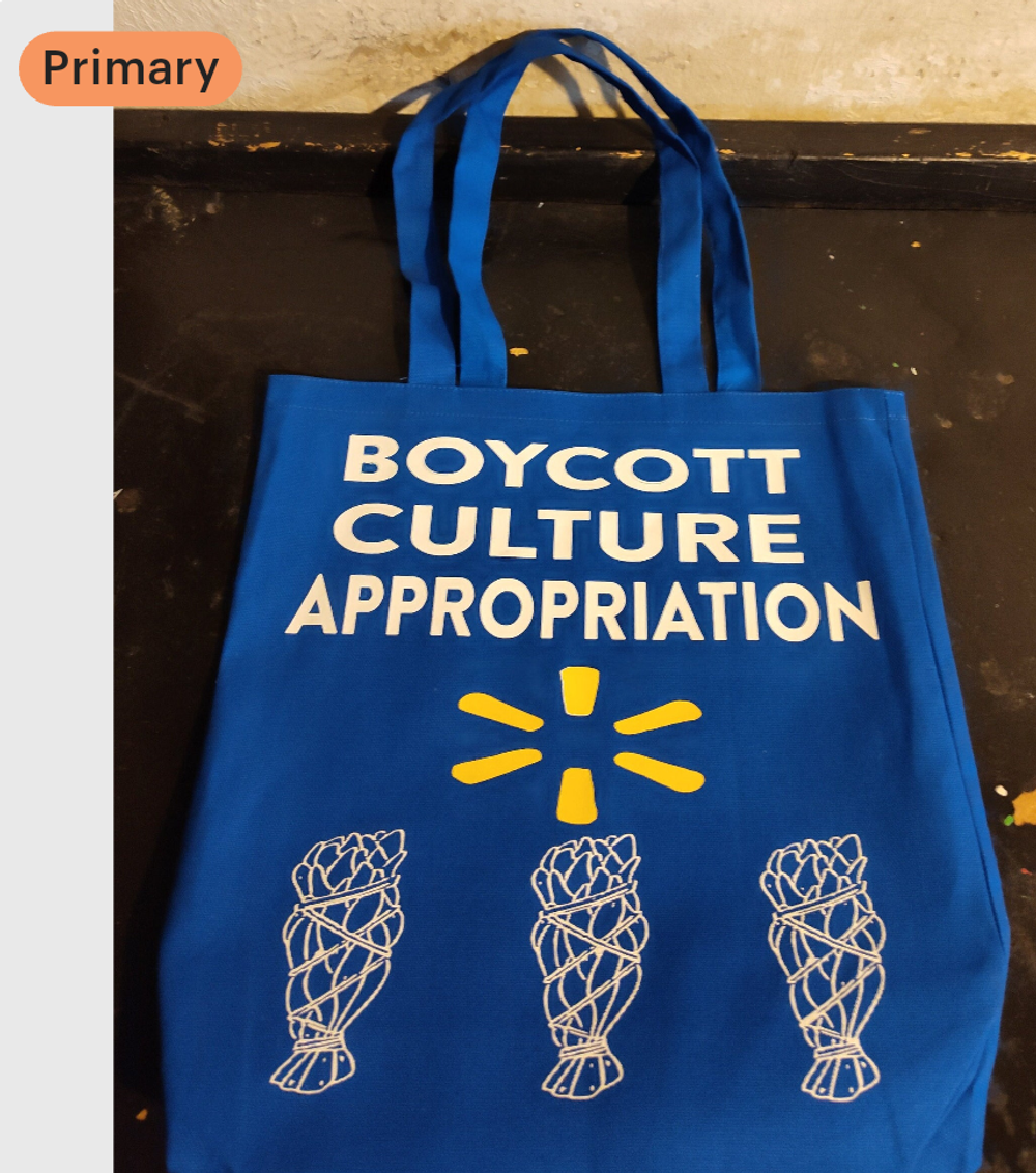 Boycott culture appropriation tote bag 
