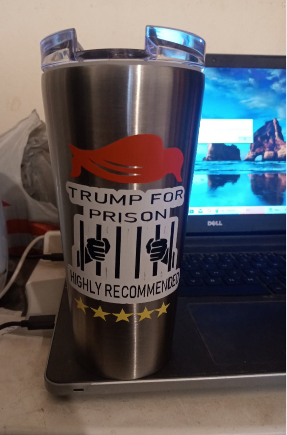 20oz Trump for prison stainless steel tumbler 